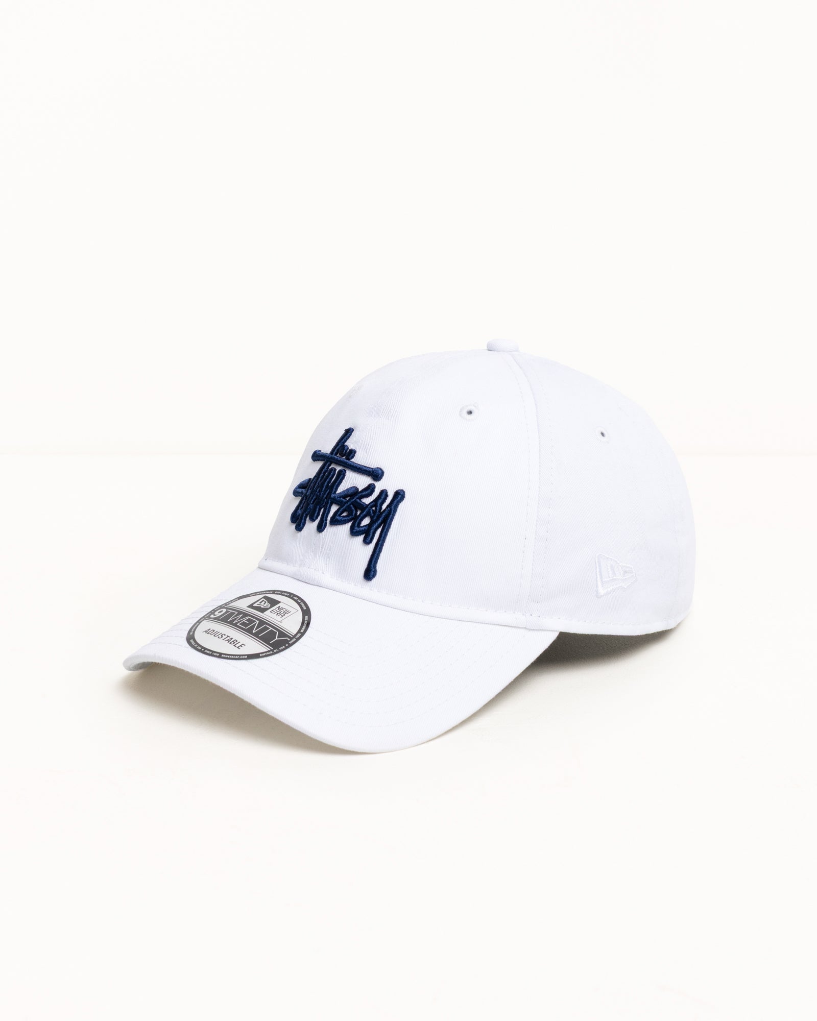 1311107_WHIT_2.jpg Stüssy x New Era 9TWENTY Basic Strapback Cap White