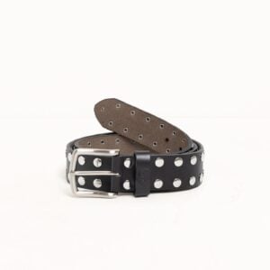 Stüssy 8 Ball Studded Leather Belt Black