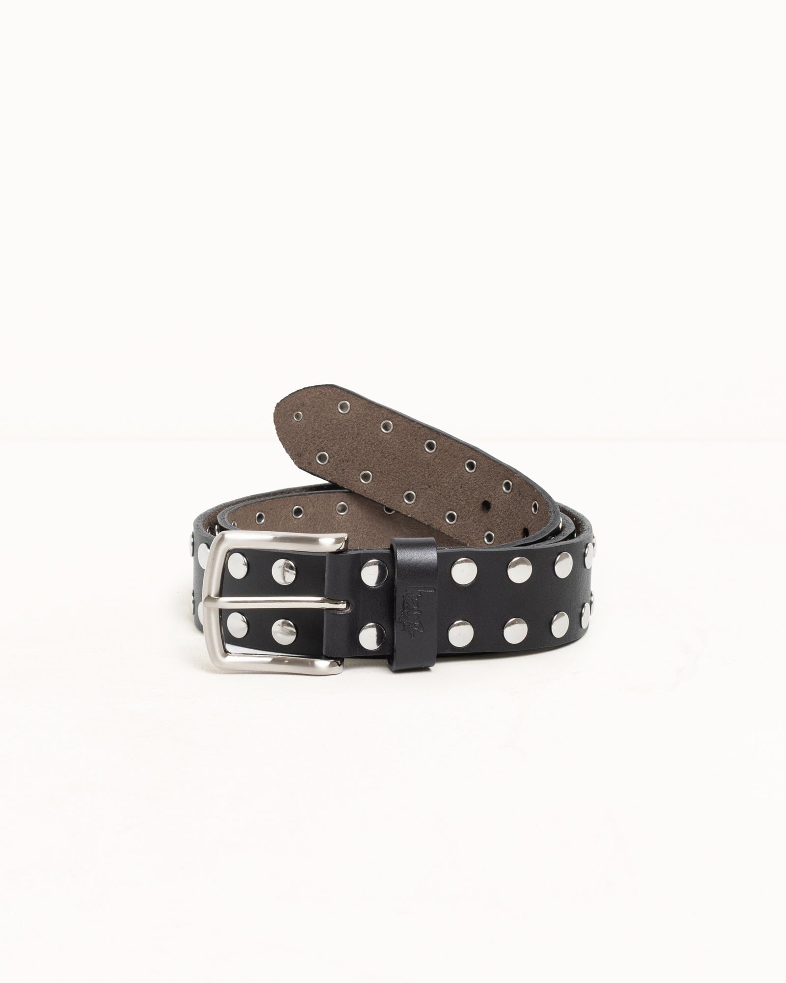 135184_BLAC_1_3a3c68bd-da1a-40e2-a65b-eb8925bd232d.jpg Stüssy 8 Ball Studded Leather Belt Black