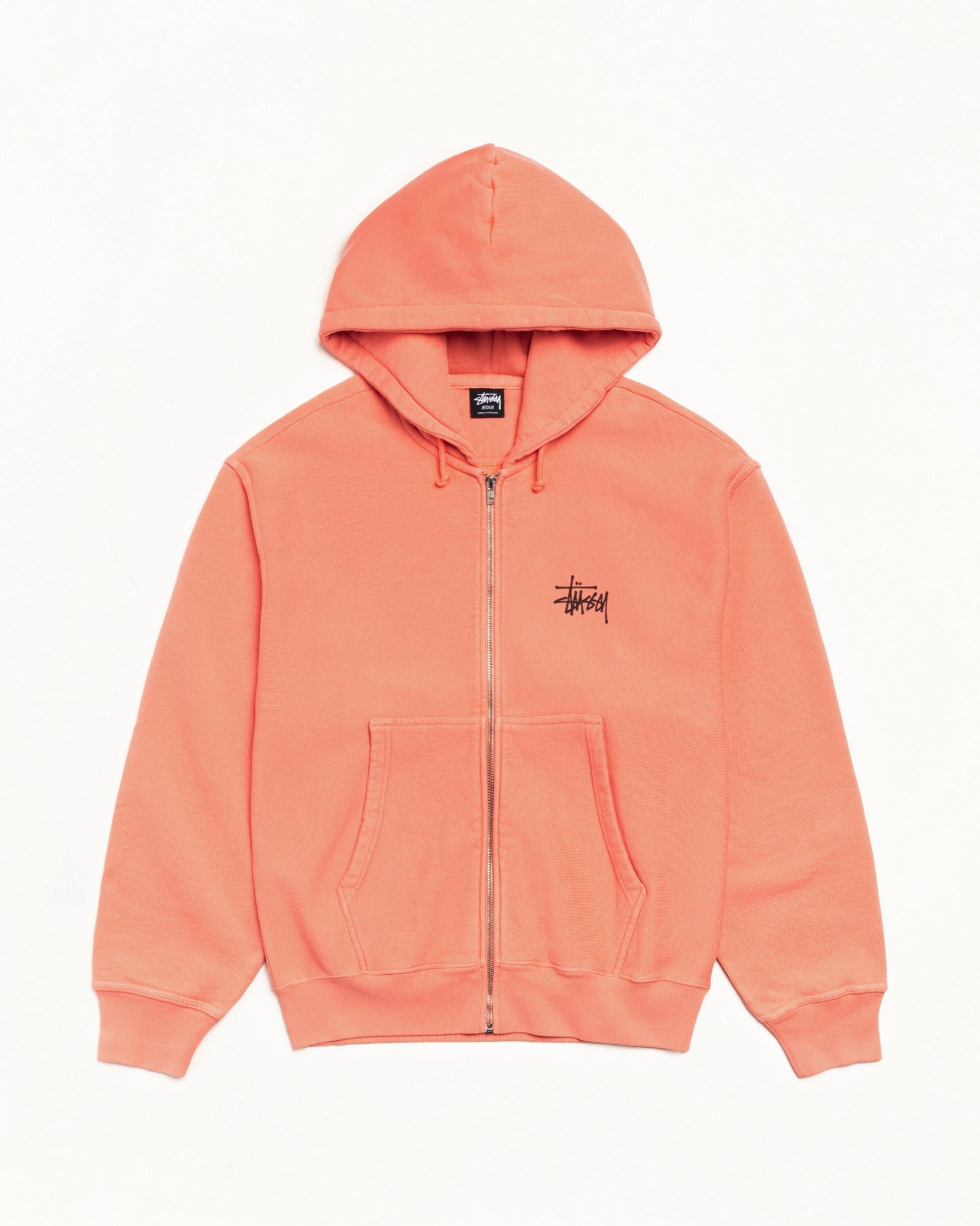1975001_SHER_1.jpg Stüssy Basic Zip Hoodie Sherbert