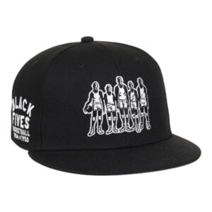 Ebbets Field Flannels Black Fives Fitted Ballcap Navy