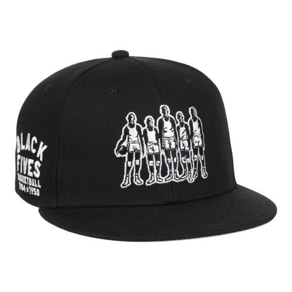 Ebbets Field Flannels Black Fives Fitted Ballcap Navy
