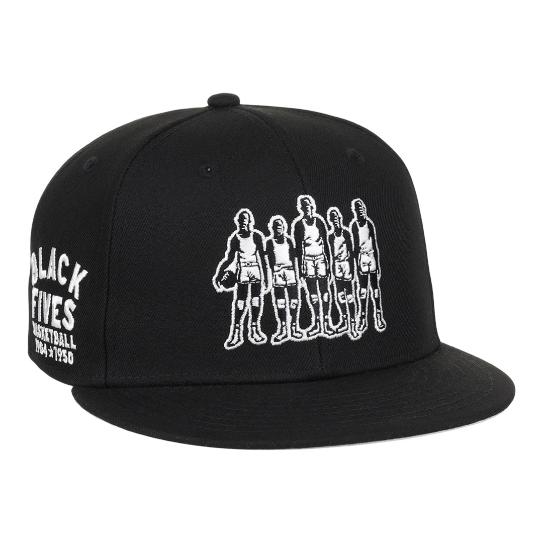 21749825_02.jpg Ebbets Field Flannels Black Fives Fitted Ballcap Navy