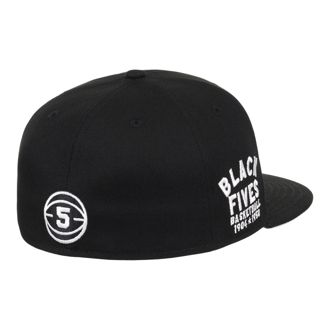 21749825_04.jpg Ebbets Field Flannels Black Fives Fitted Ballcap Navy