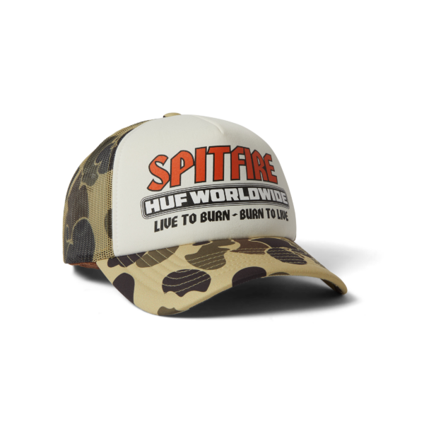HUF x Spitfire Forever Trucker Hat Camo