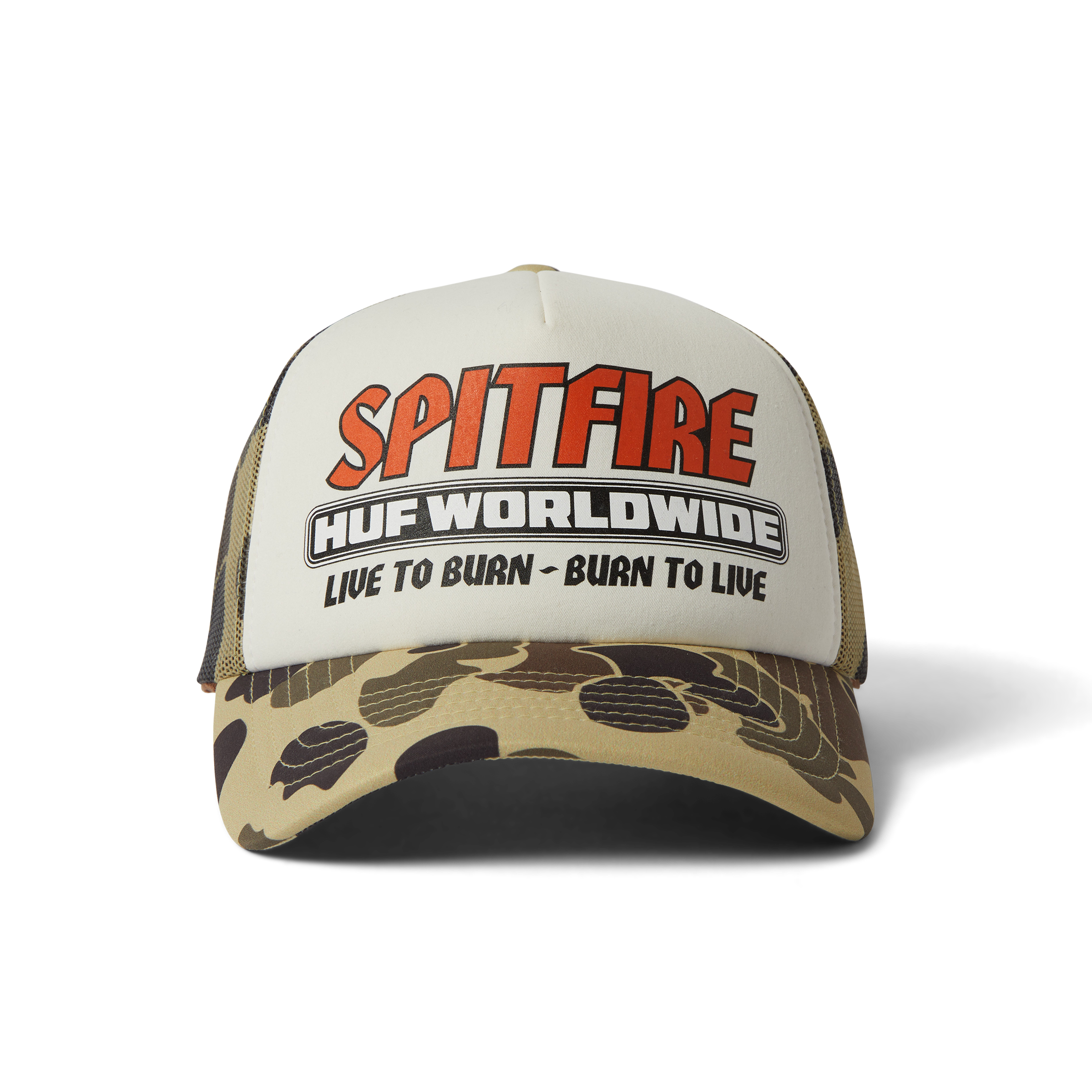 BURN-FOREVER-TRUCKER_CAMO_HT01004_CAMO_02.png HUF x Spitfire Forever Trucker Hat Camo