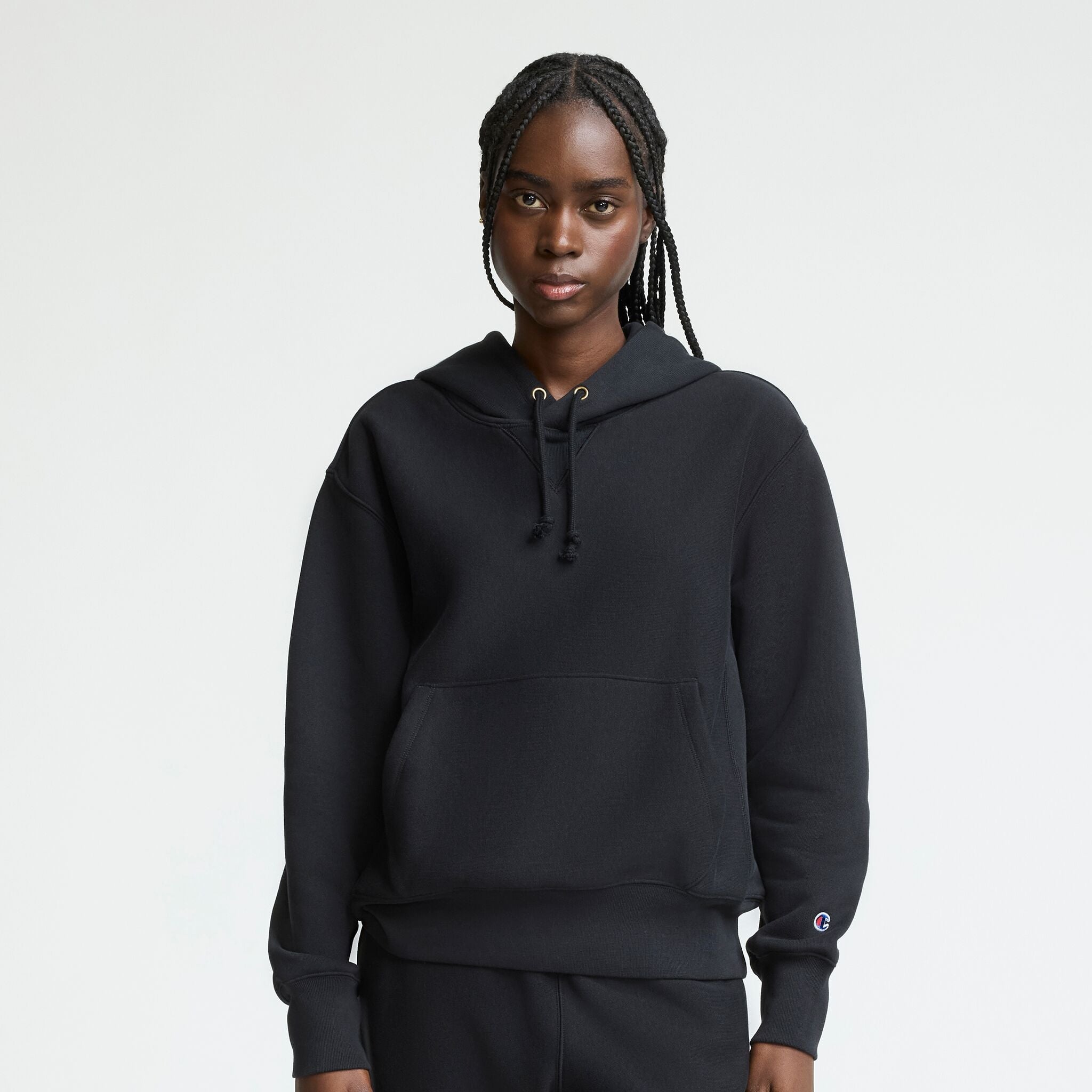 CPW253TL34_S143-1.jpg Champion Reverse Weave Pullover Hoodie Black