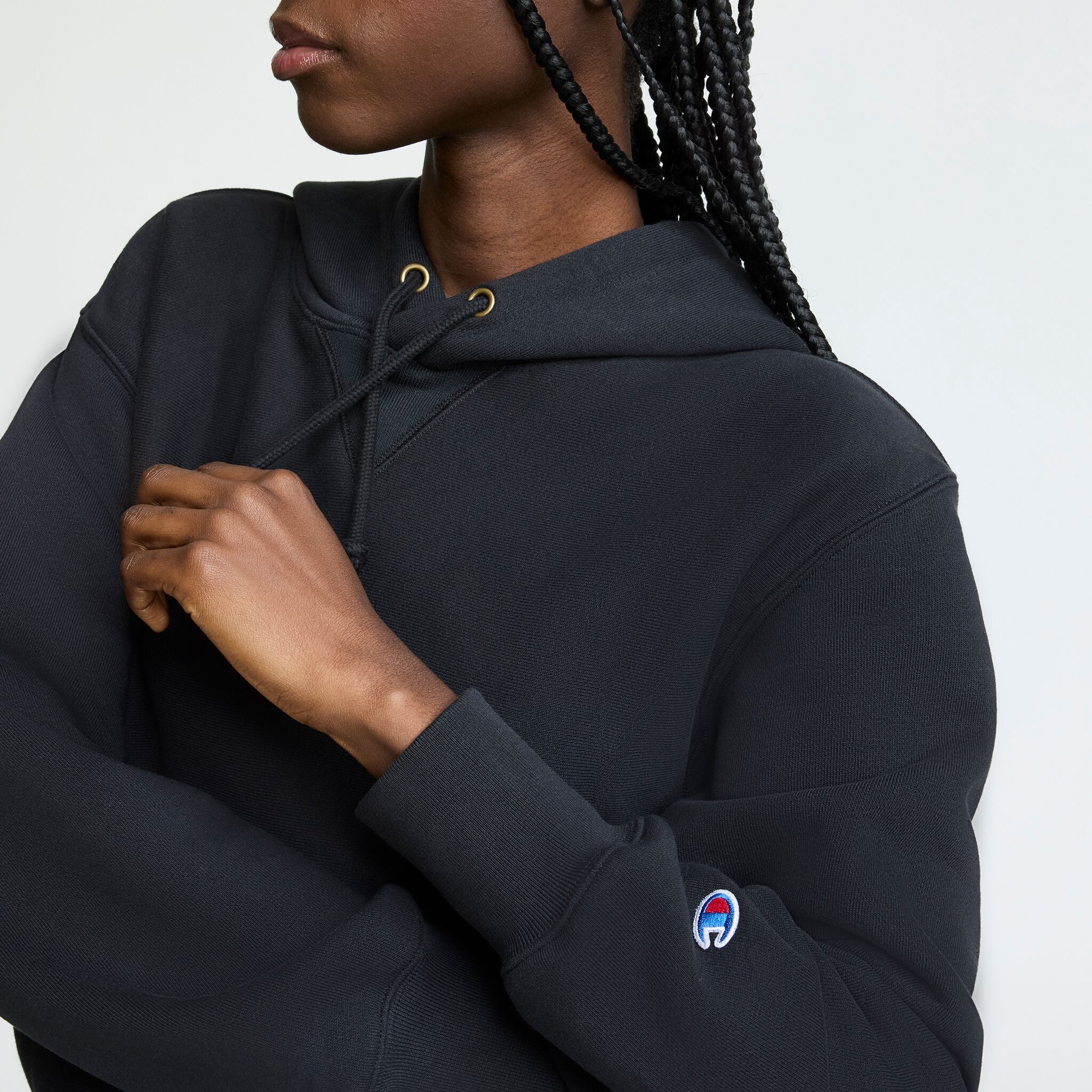 CPW253TL34_S143-3.jpg Champion Reverse Weave Pullover Hoodie Black