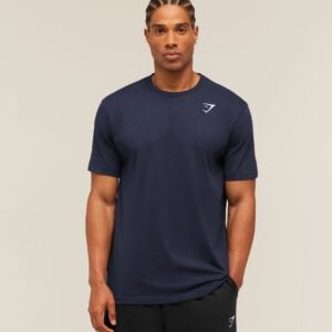Gymshark Crest T-Shirt Heavy Blue