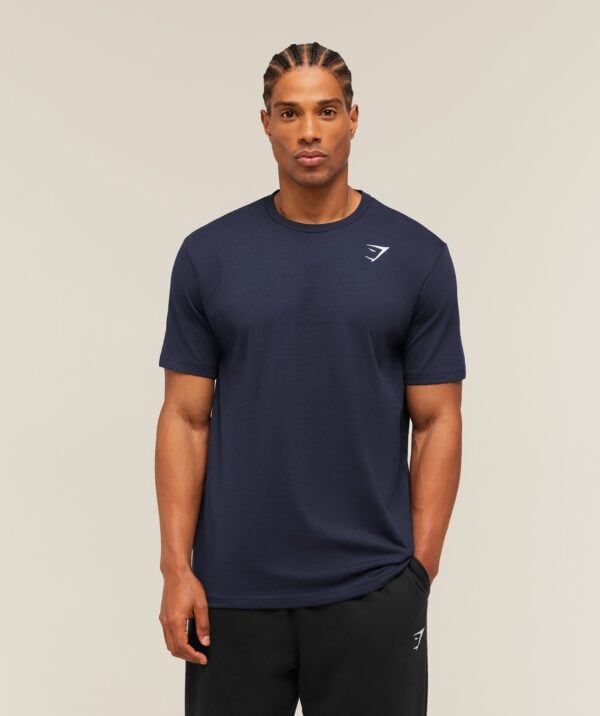Gymshark Crest T-Shirt Heavy Blue
