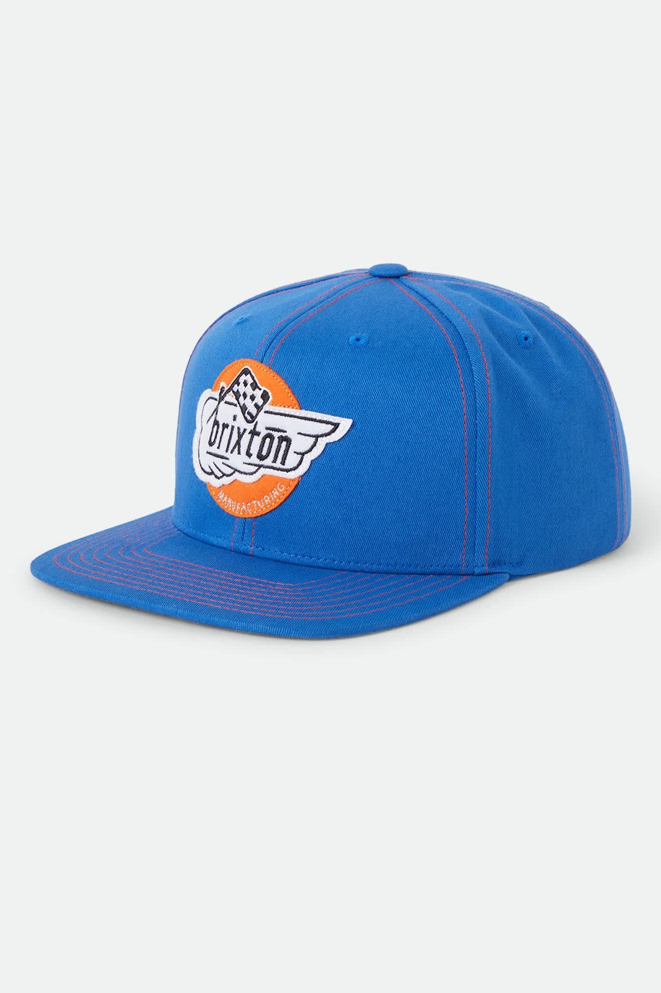 b5bf0fd0a90a0104ab505b4ad6297eb8c20bc33d.jpg Brixton Heyward Snapback Cap Electric Indigo