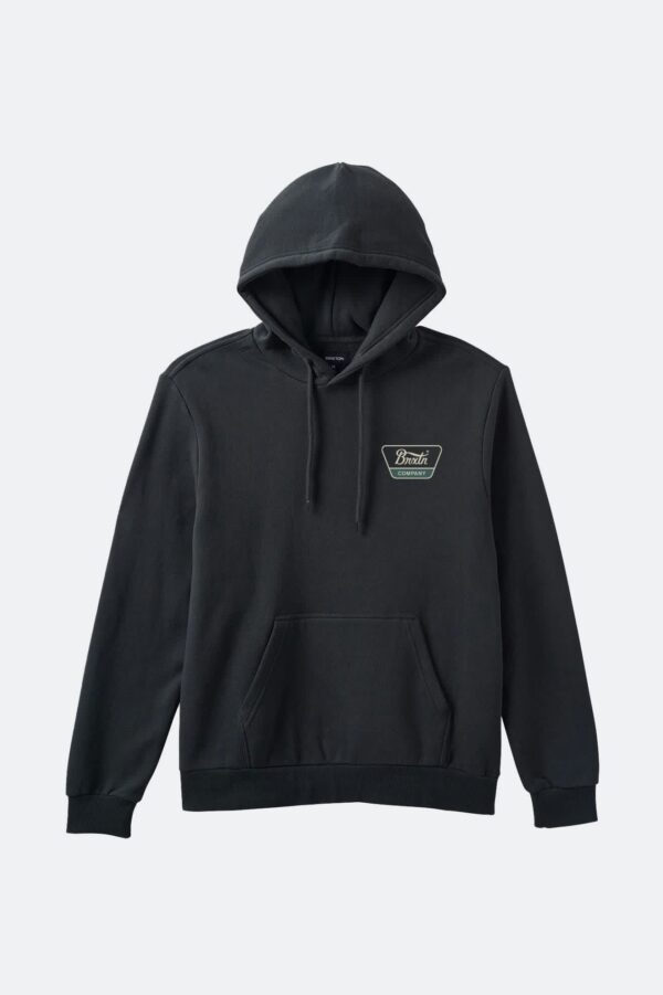 Brixton Linwood Hoodie Black / Mallard Green
