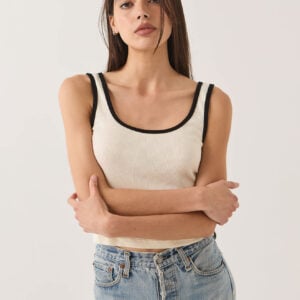 Brixton Ringer Organic Cotton A-Tank Off White / Black