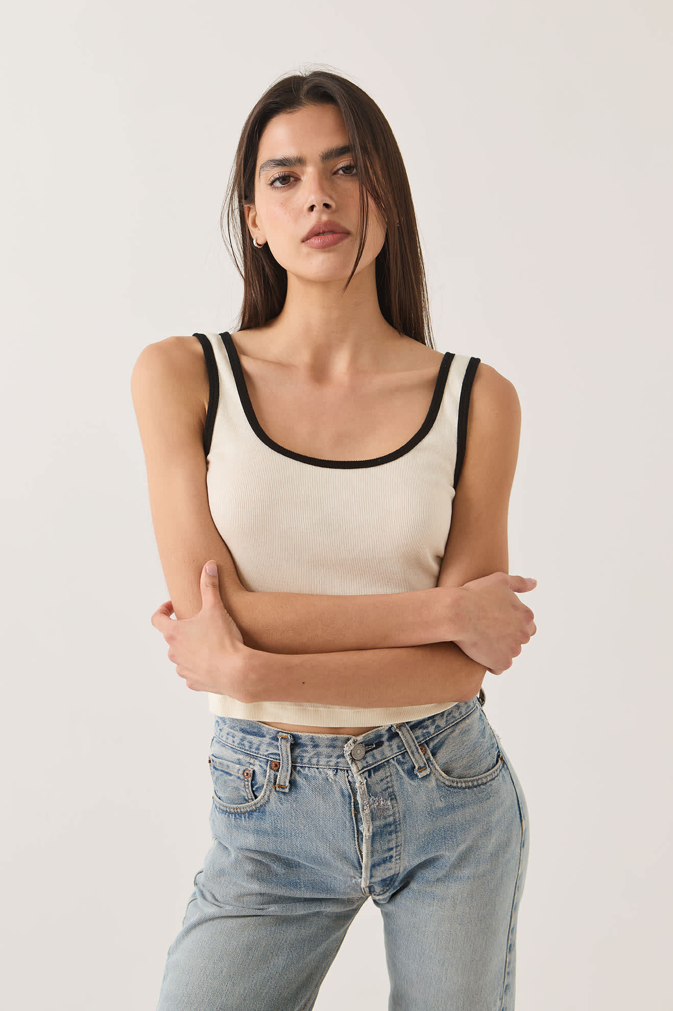 utw2z0jadqaeznjpq2ke.jpg Brixton Ringer Organic Cotton A-Tank Off White / Black